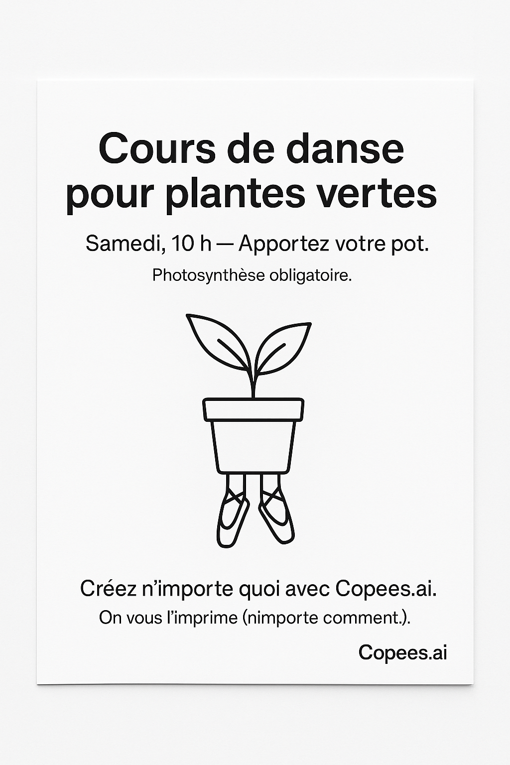 🪴 Cours de danse pour plantes vertes : l’IA de Copees.ai imprime (vraiment) tout ce que vous imaginez