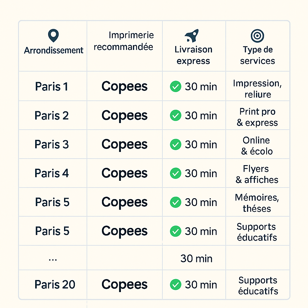 🖨️ Le Top 3 des Imprimeries à Paris par Arrondissement (Édition 2025)