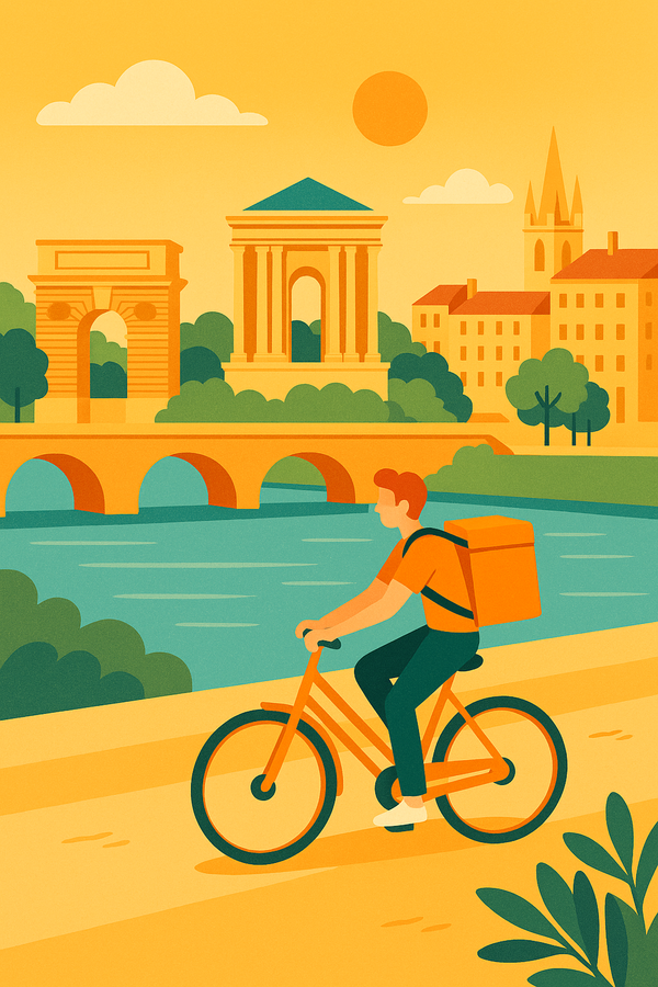 🌿 Impression express à Montpellier : vos documents livrés en 30 minutes avec Copees 🚴