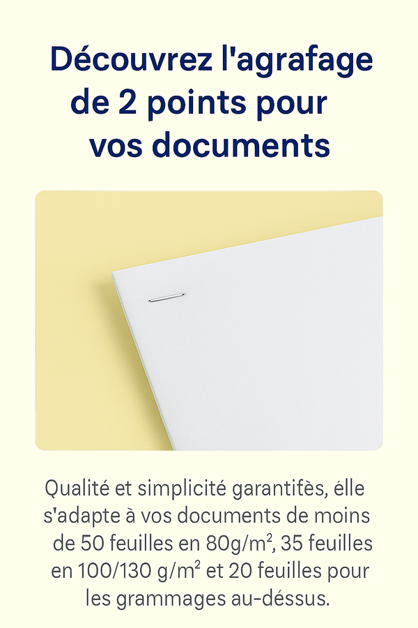 💥 Agrafage simple 2 agrafes : L’option éco, rapide et pro Chez Copees