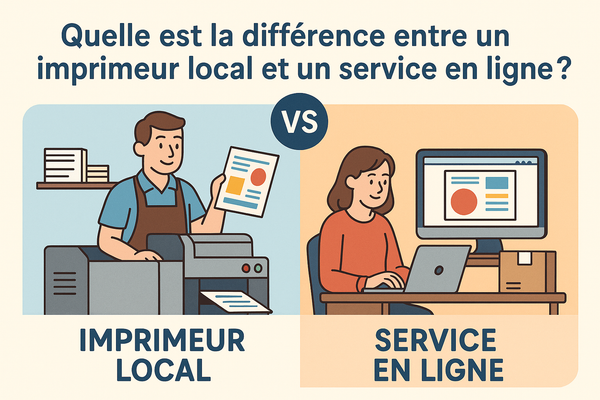 Quelle est la différence entre un imprimeur local et un service en ligne ?
